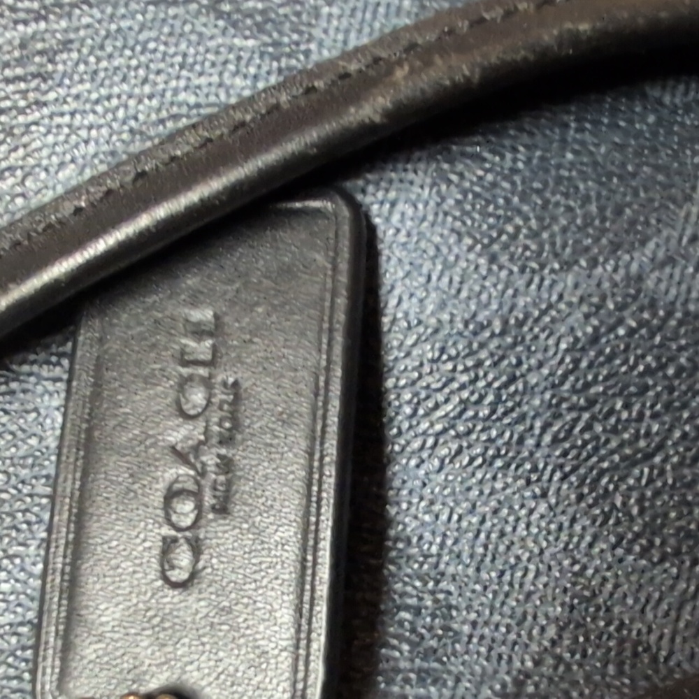 Coach Sig. Varsity Blue Leather Crossbody Bag - Picture 4 of 7